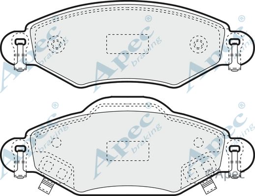 APEC BRAKING Piduriklotsi komplekt,ketaspidur PAD1315